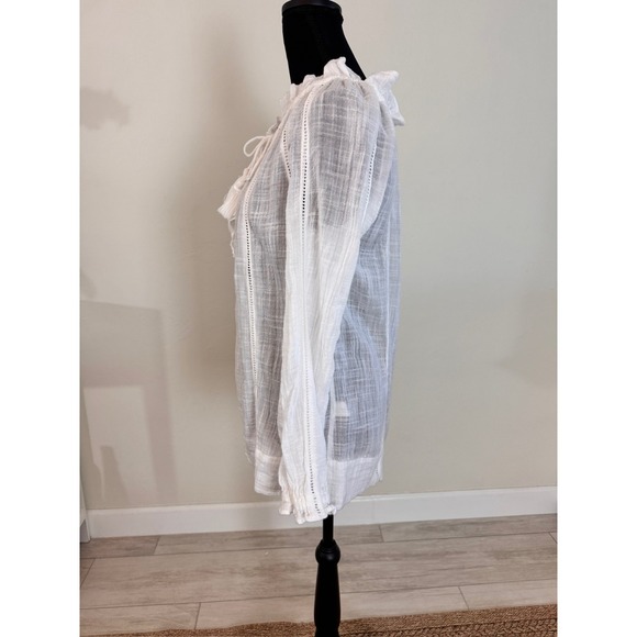 Sundance Artists Dream Top Sheer Relaxed Fit Ruffle Tassel Beachy‎ Flowy Size XS - Picture 5 of 7